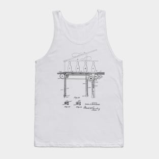 Automatic Bowling Mechanism Vintage Patent Hand Drawing Tank Top